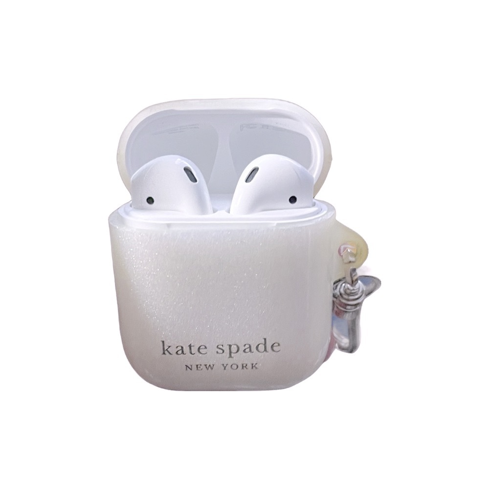 Kate Spade Airpod protective case with keychain attachment. Sparkle preowned